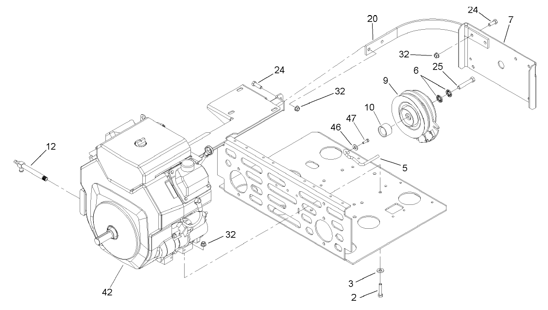 Engine and Clutch Assembly