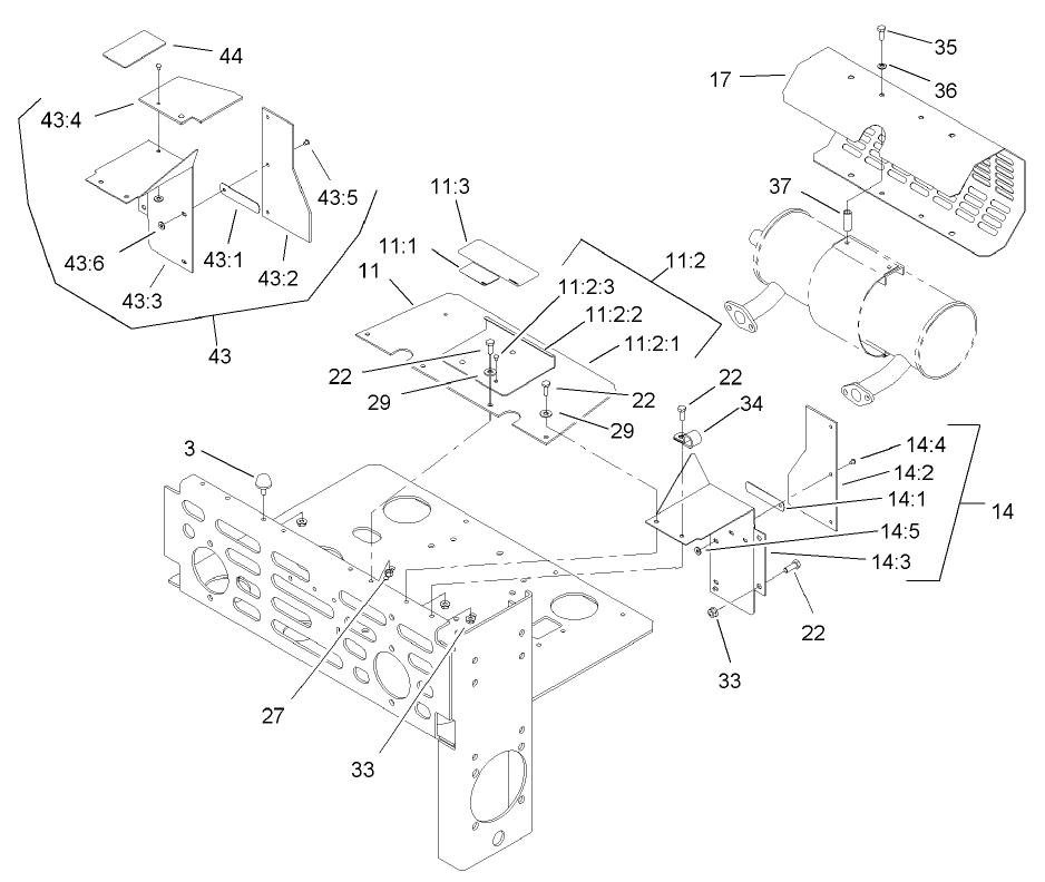 Muffler and Guards Assembly