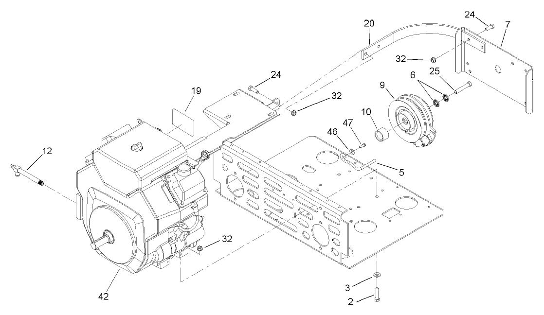 Engine and Clutch Assembly