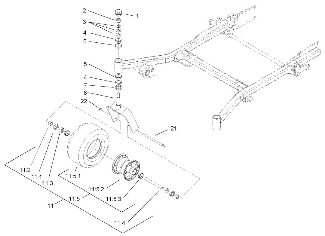 Castor and Wheel Assembly