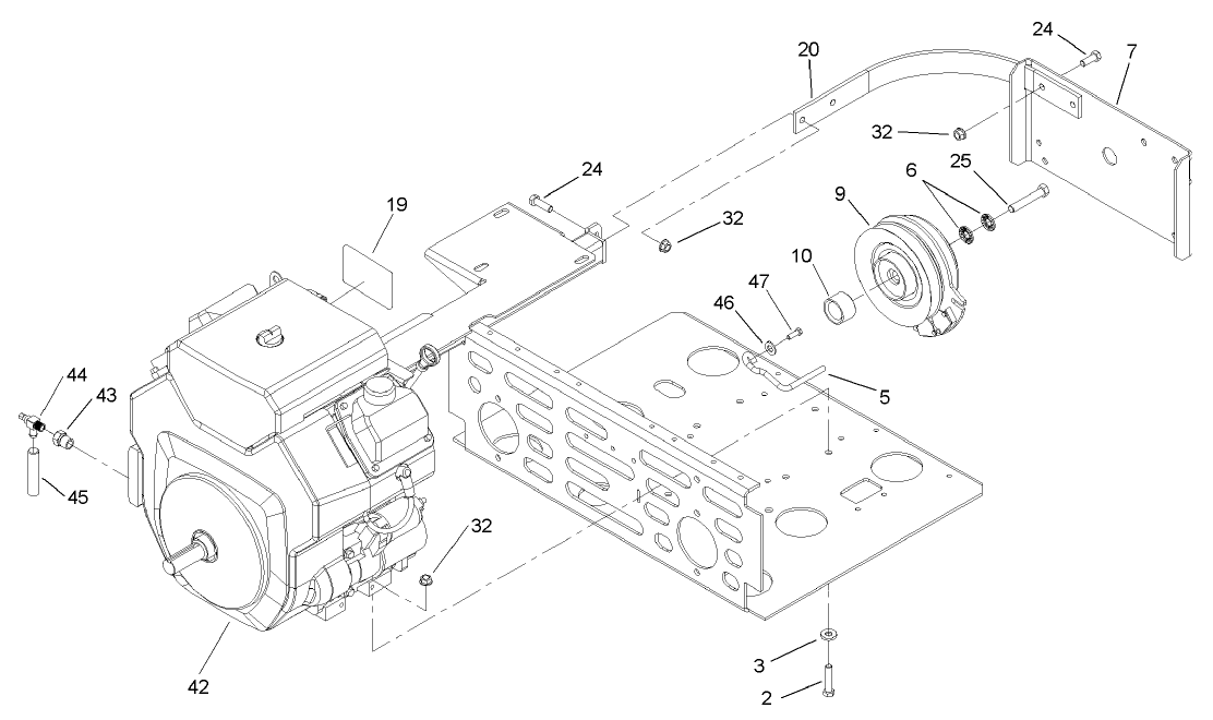 Engine and Clutch Assembly