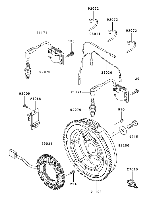 Electric Equipment Assembly Kawasaki FH721D-AS05