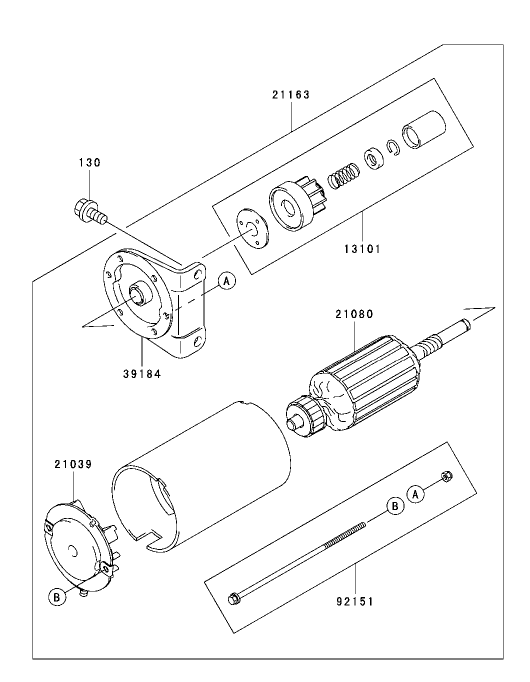 Starter Assembly Kawasaki FH721D-AS05