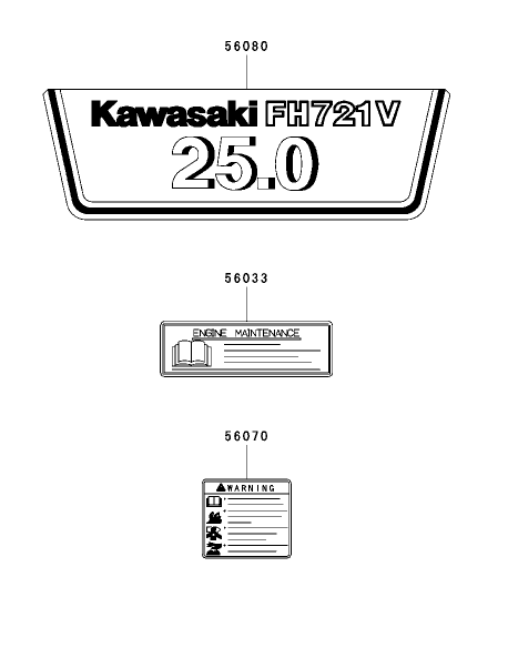 Label Assembly Kawasaki FH721D-AS05