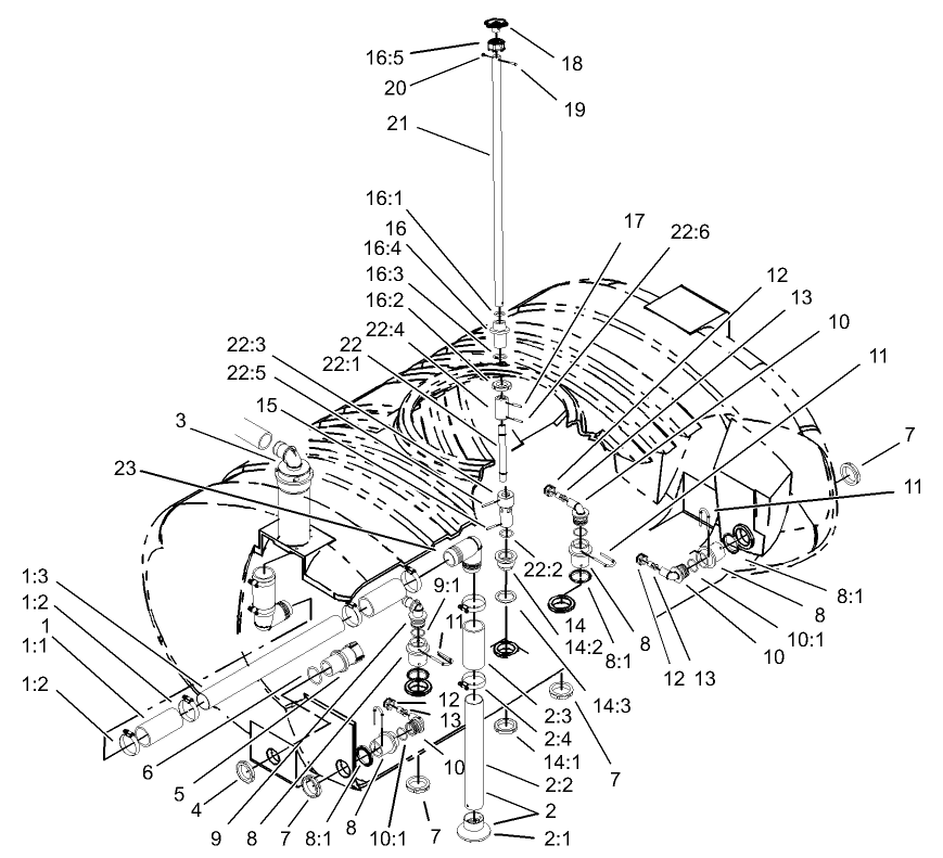 Internal Sprayer Component Assembly