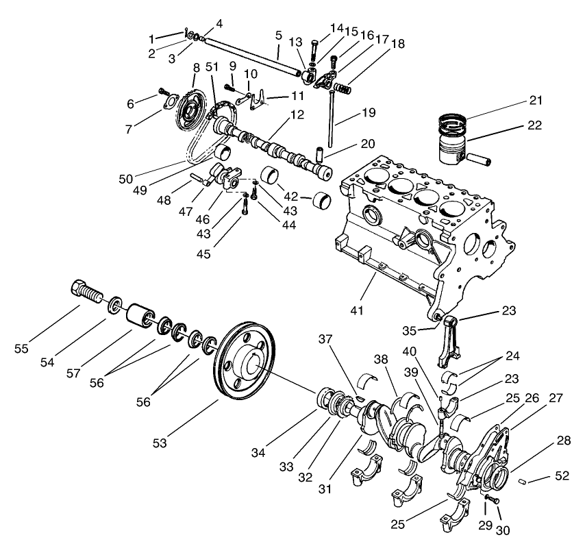 Crankshaft and Camshaft Assembly  FORD VSG-4131-6007-Z