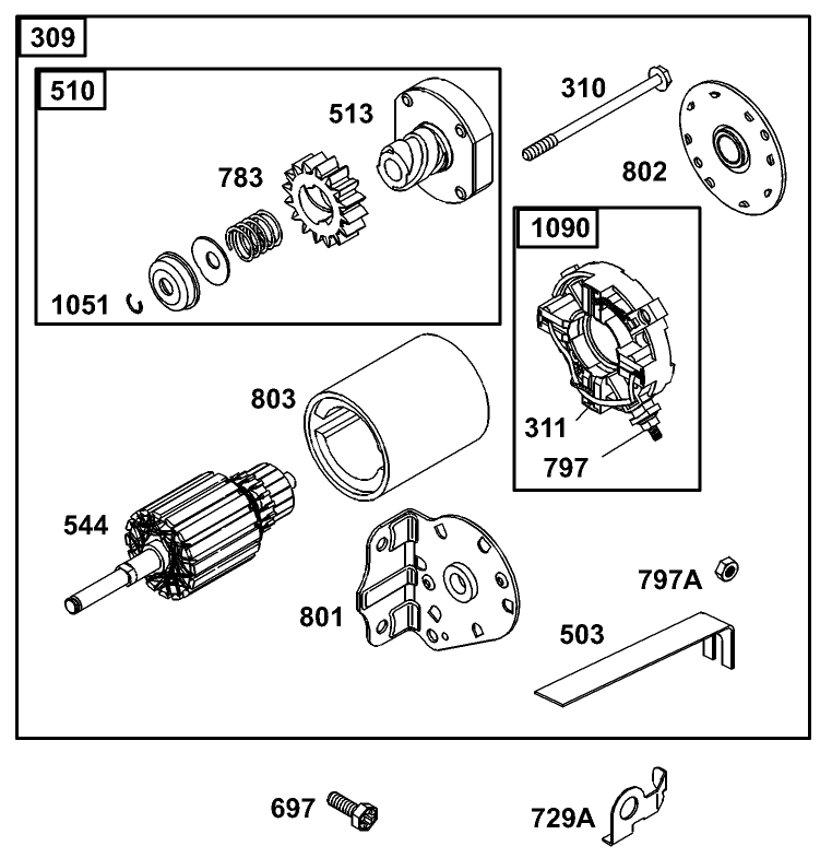 Engine Briggs & Stratton Model 311777-0151-E1