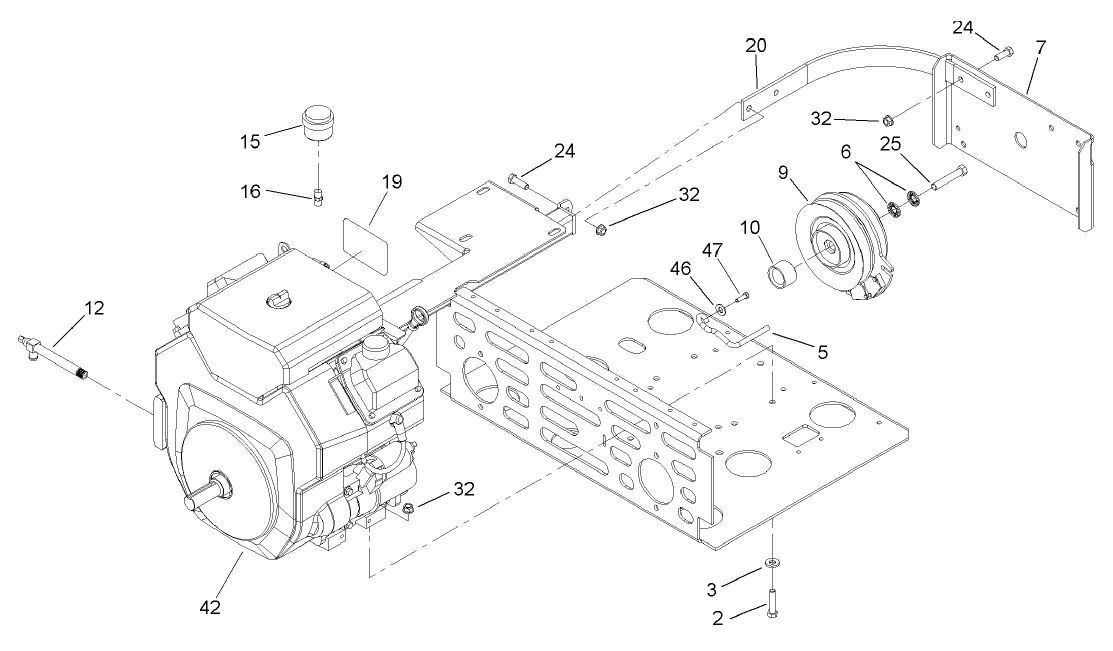 Engine and Clutch Assembly