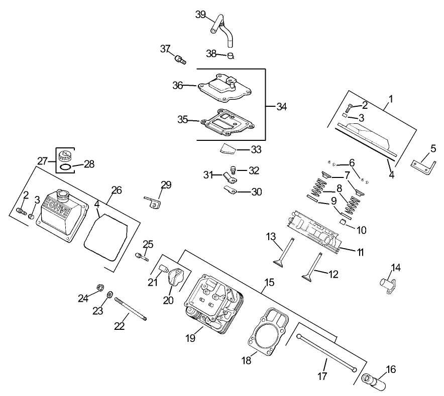 Head/Valve/Breather Assembly Kohler CH745-0003