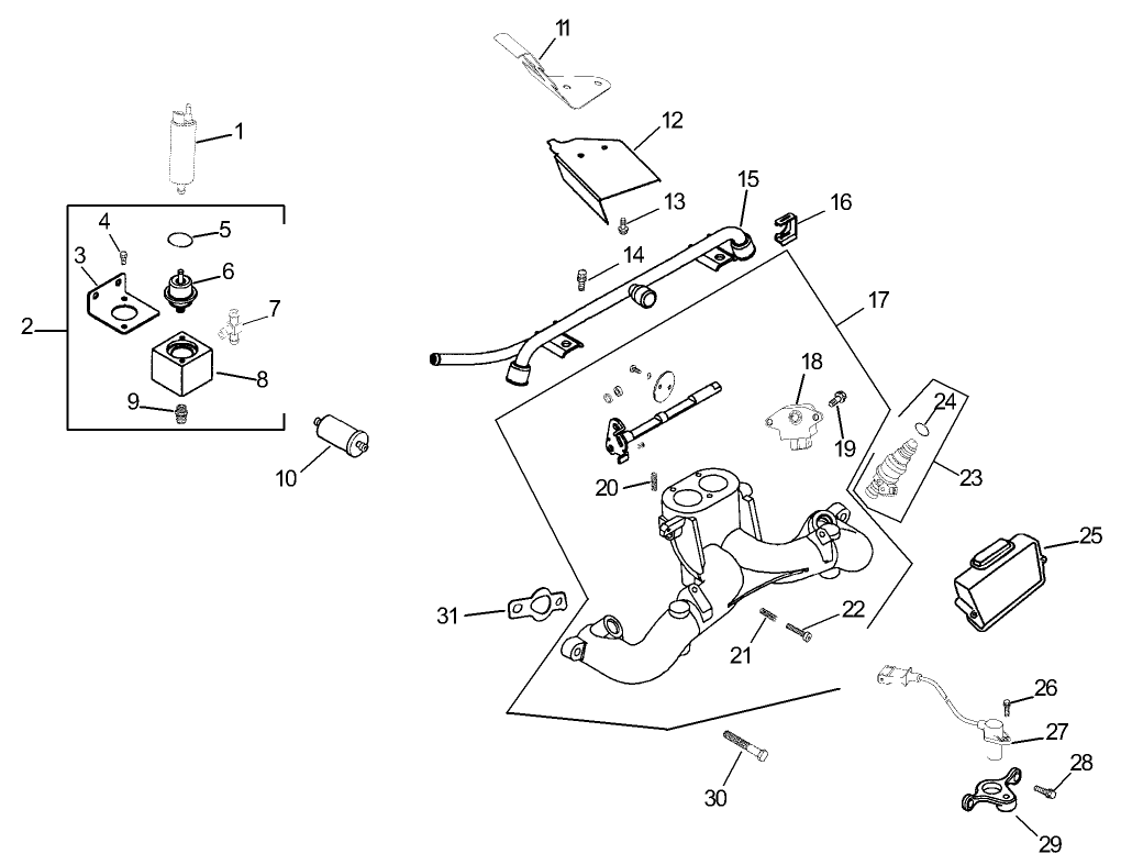 Fuel System Assembly Kohler CH745-0003