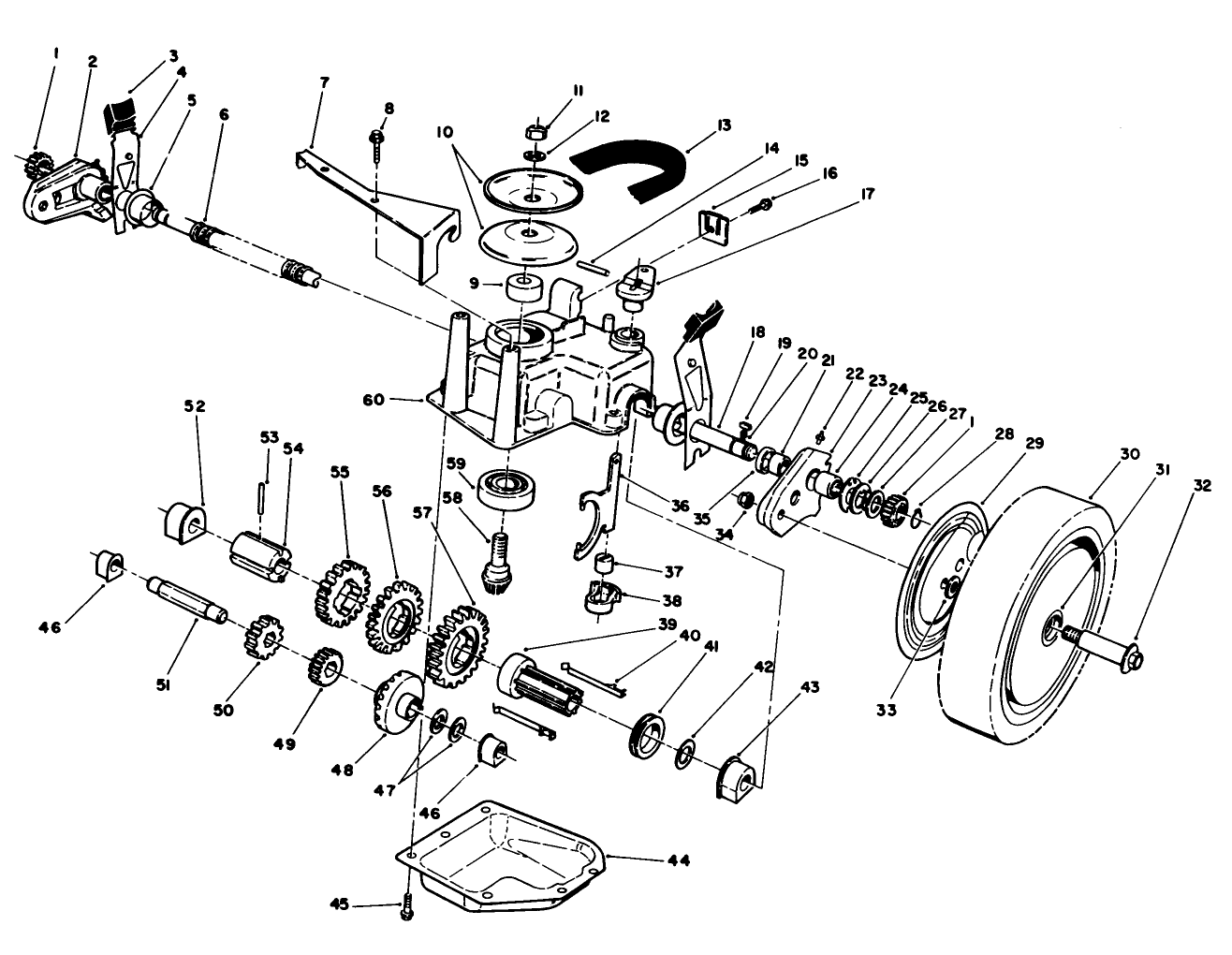 Gear Case Assembly (continued) (used On Units With Serial No. 7050000 & Up)