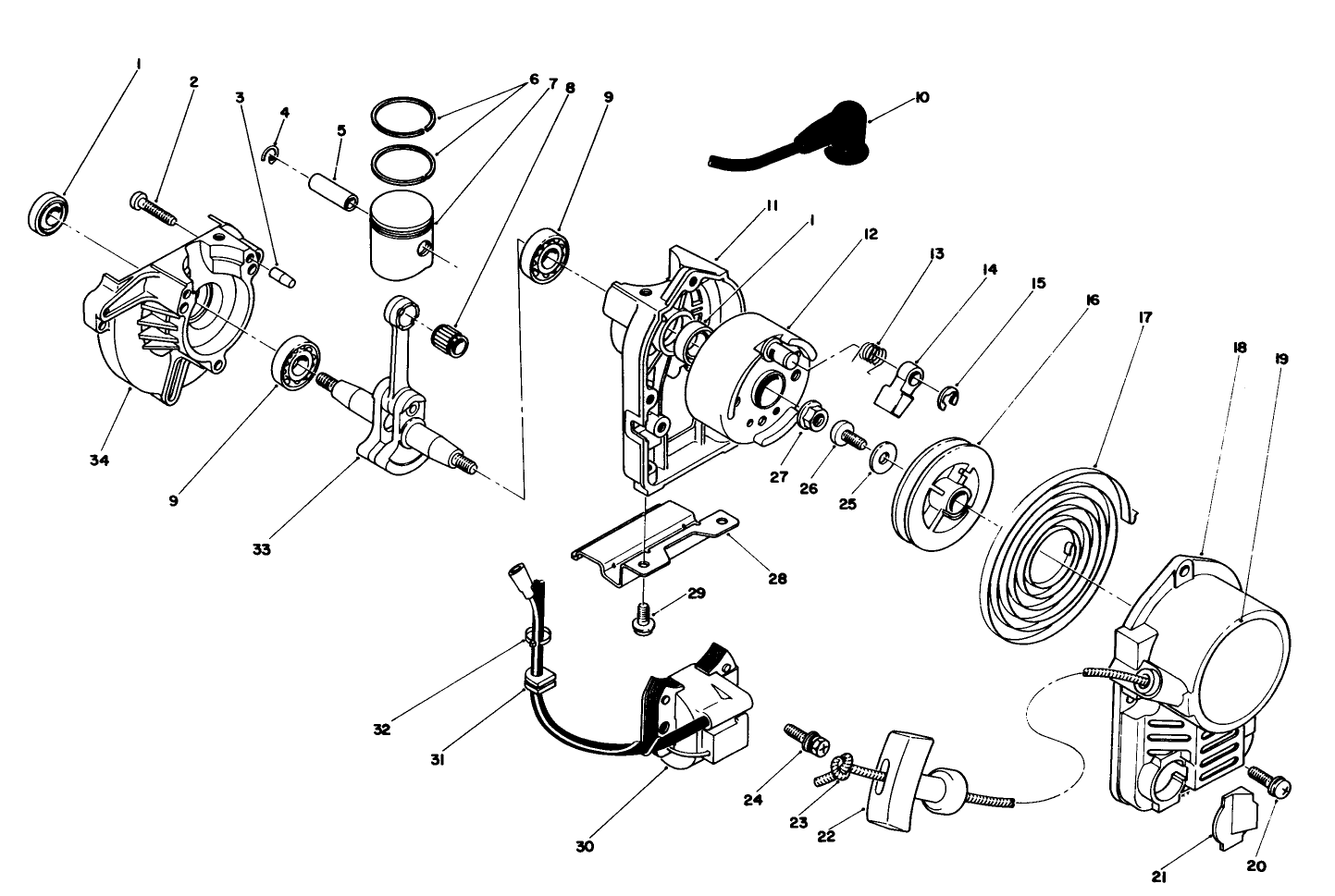 Recoil & Crankcase Assembly