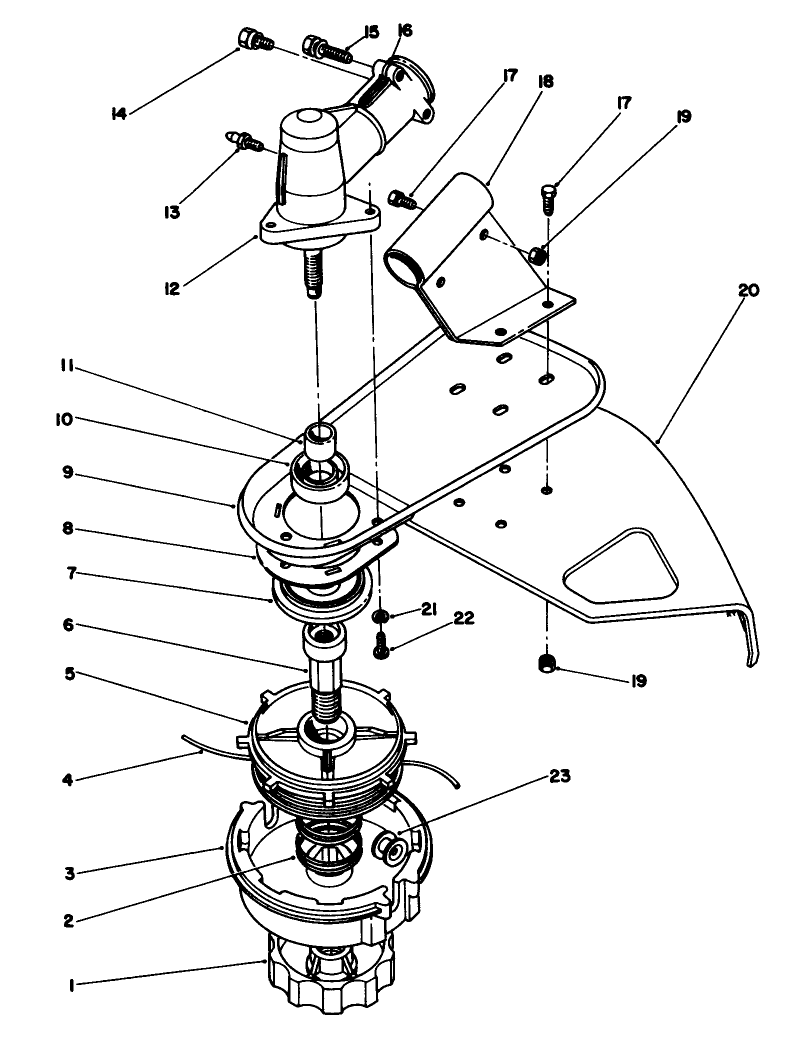 Trimmer Head & Gear Box Assembly