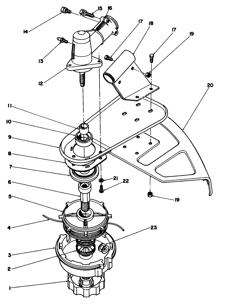 Trimmer Head & Gear Box Assembly