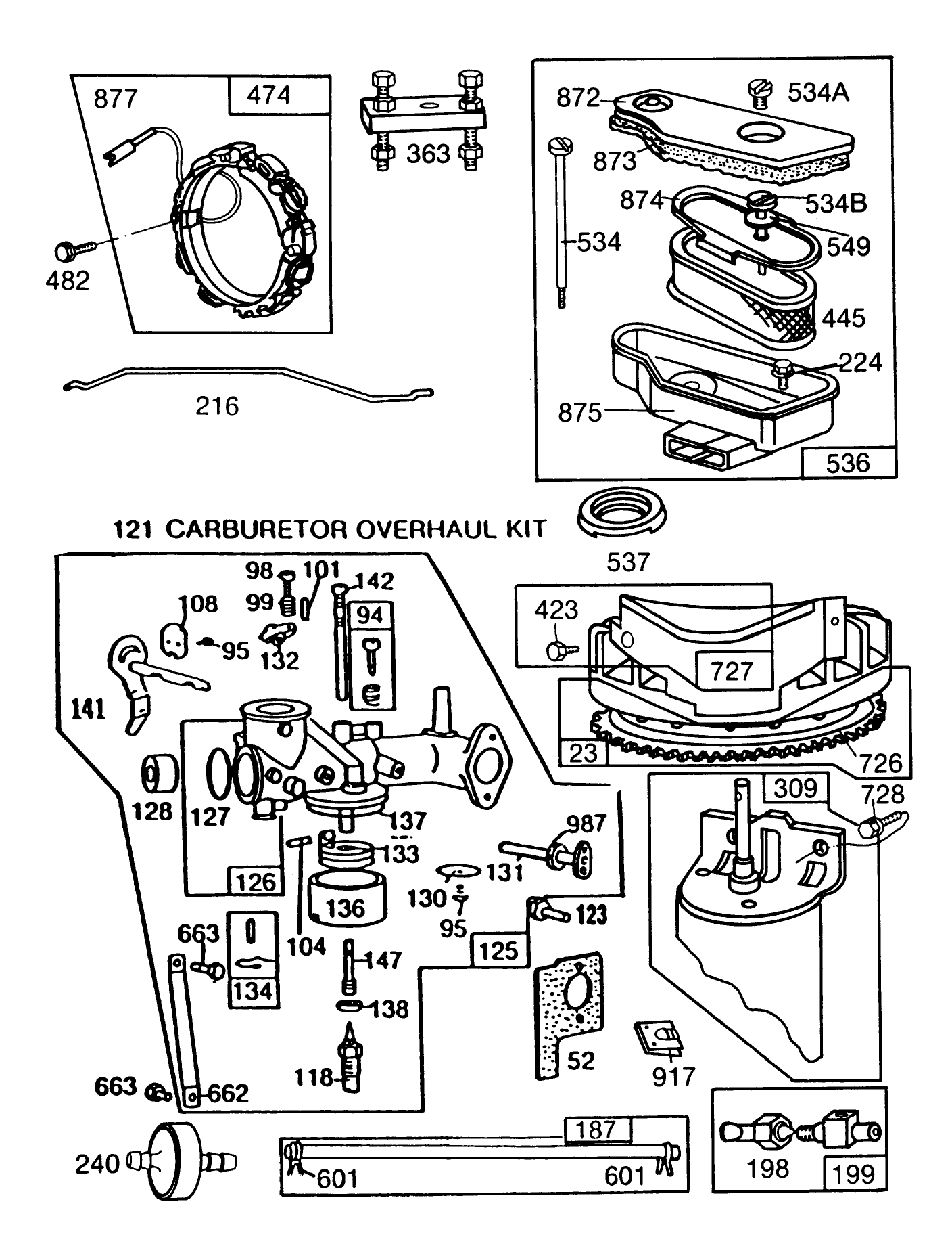 Engine Briggs & Stratton Model 253707-0157-01 (continued)