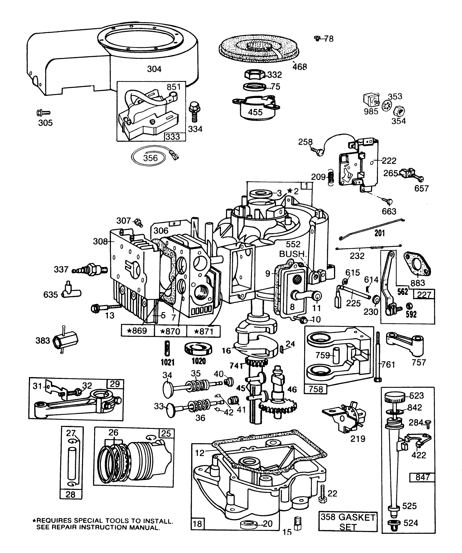 Engine Briggs & Stratton Model 253707-0157-01