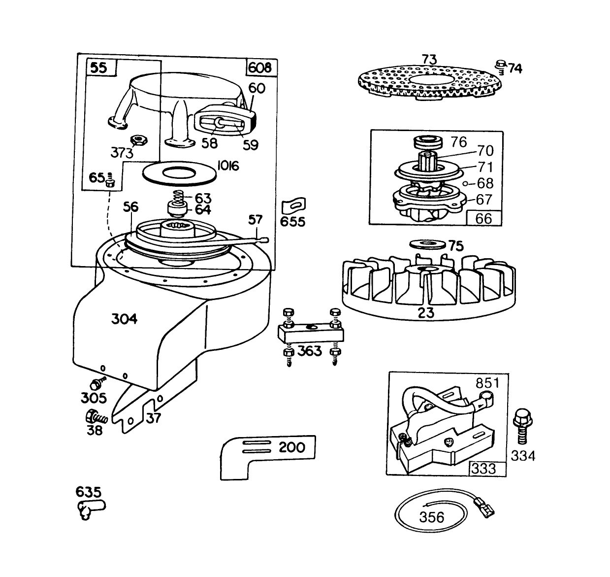 Engine Briggs & Stratton Model No. 191702-2160-01 8 H.p. Rear Engine Rider Recoil Model 56138