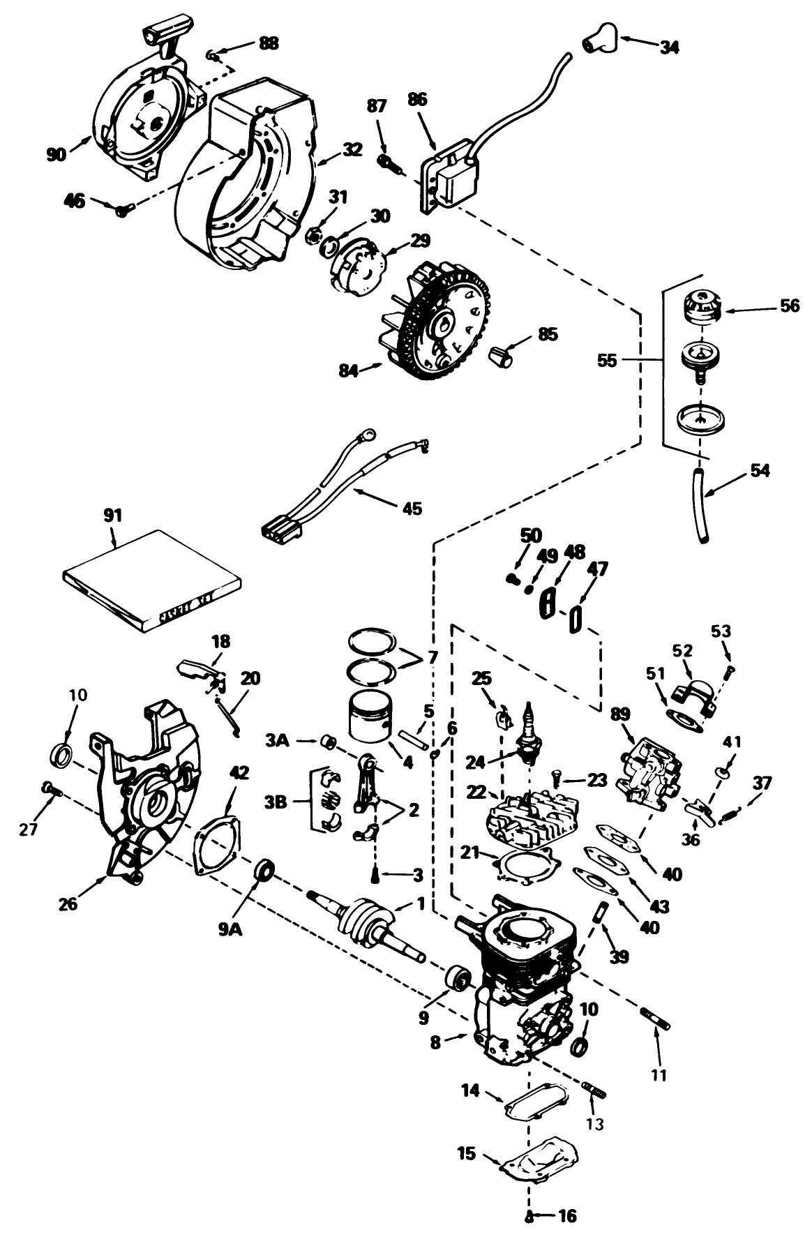 Engine Tecumseh Model No. Ah-600 Type 1622-M