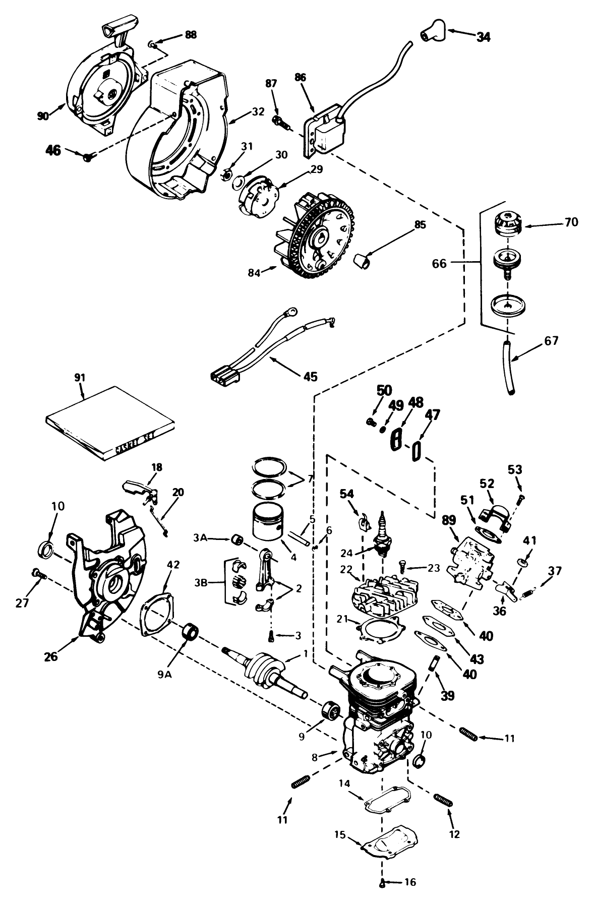 ENGINE TECUMSEH MODEL AH-600 TYPE 1623-M