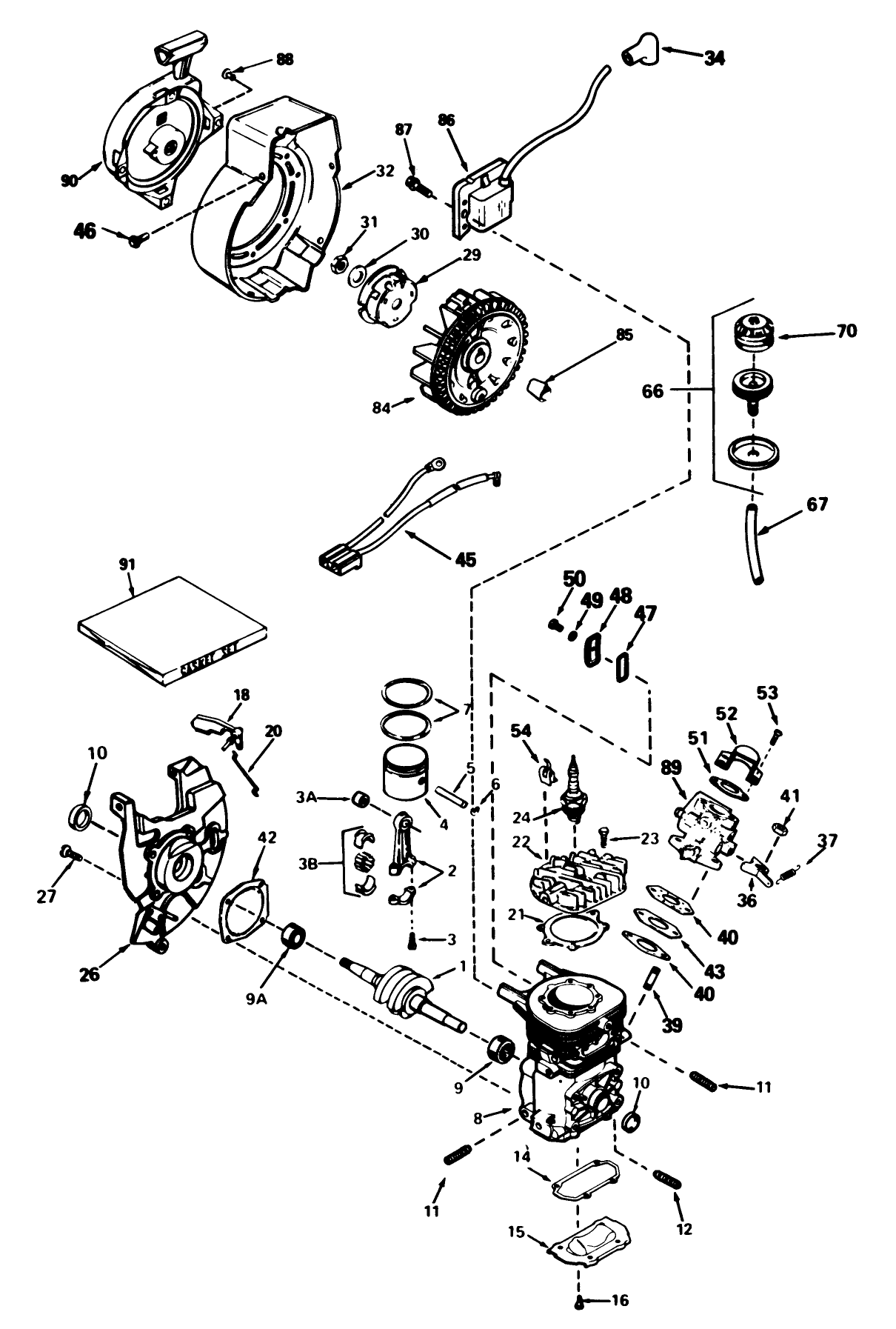 Engine Tecumseh Model No. Ah-600 Type 1623-M