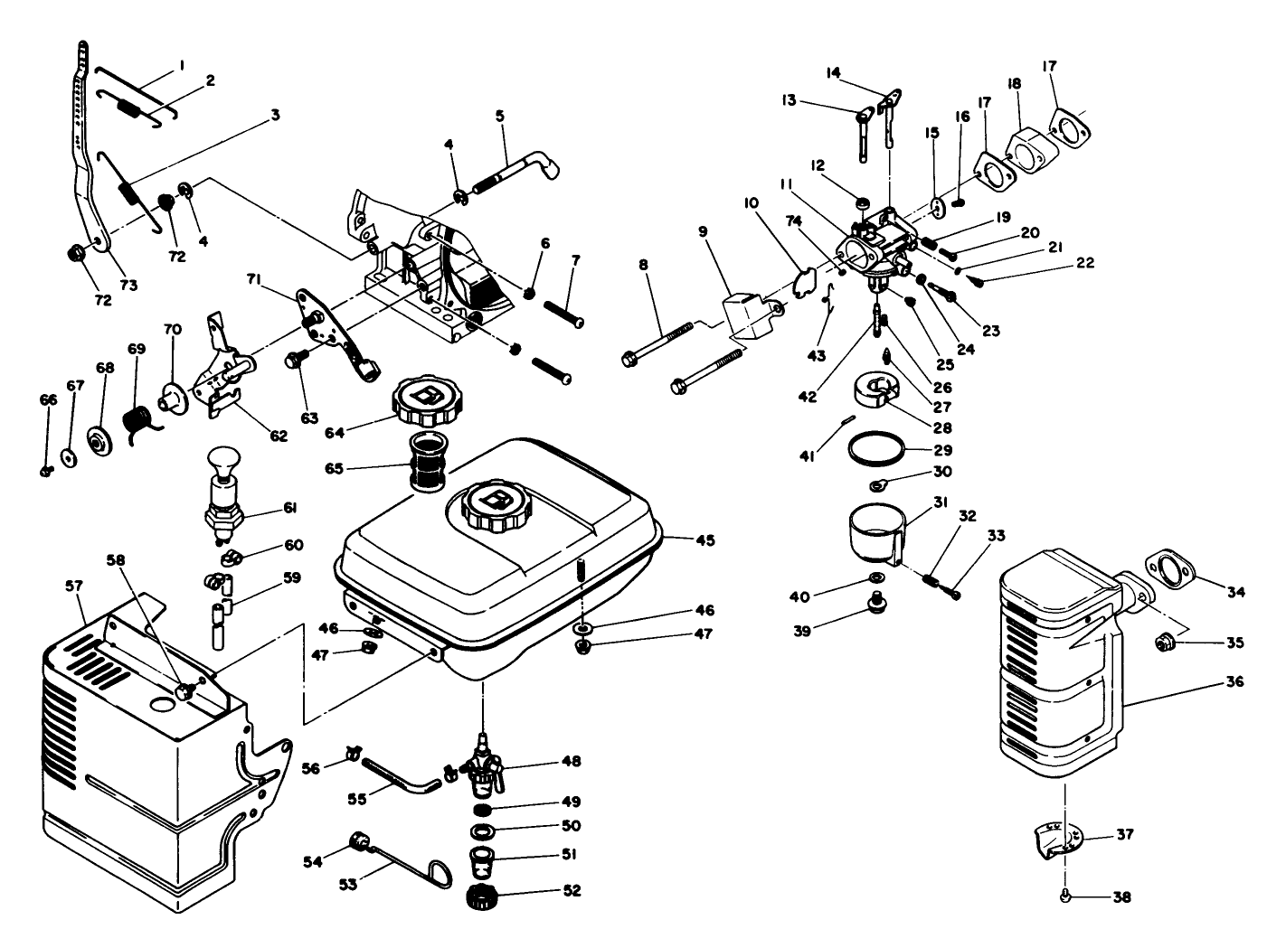 Fuel System & Muffler Assemblies