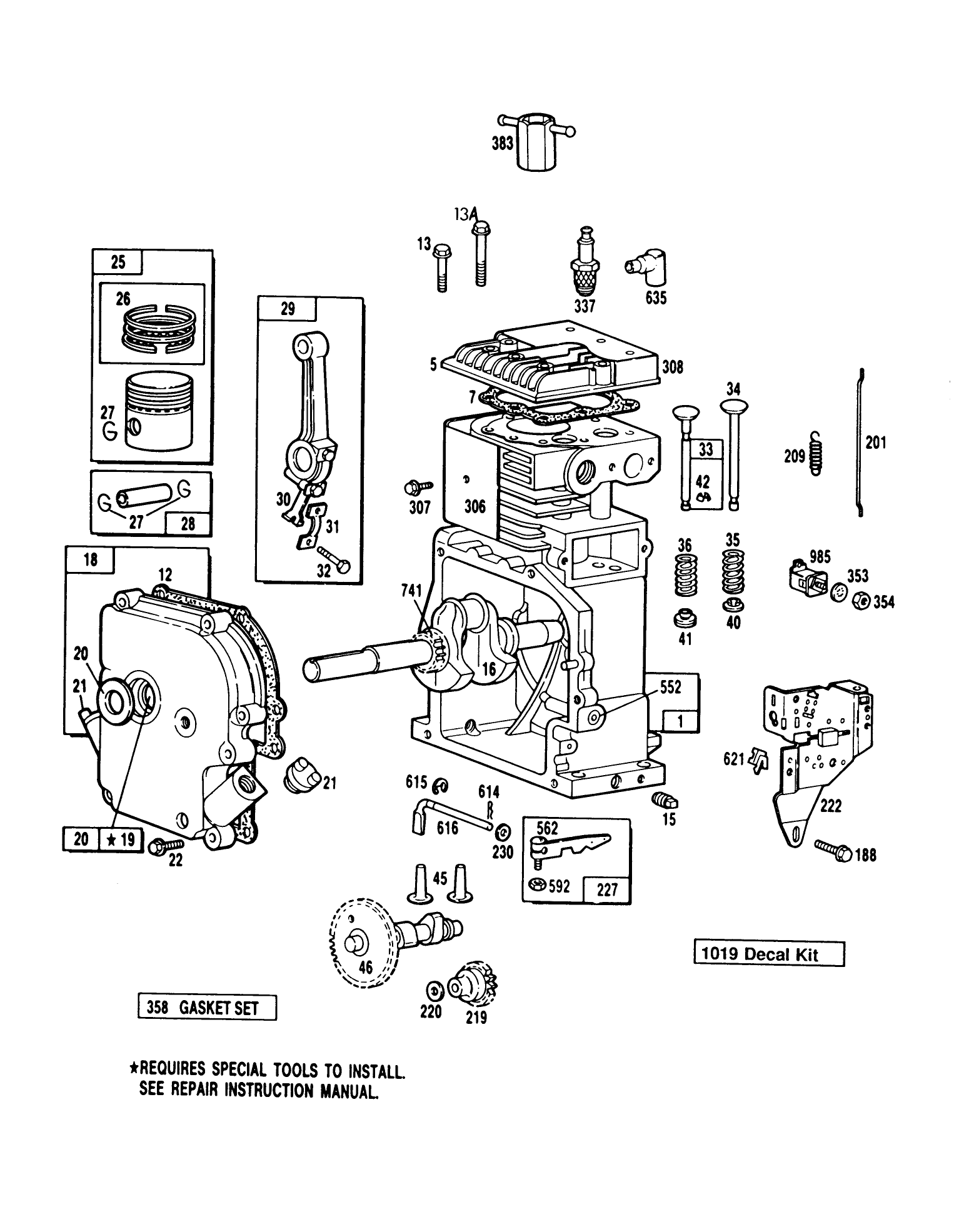 Engine Briggs & Stratton Model 190406 Type 3083-01