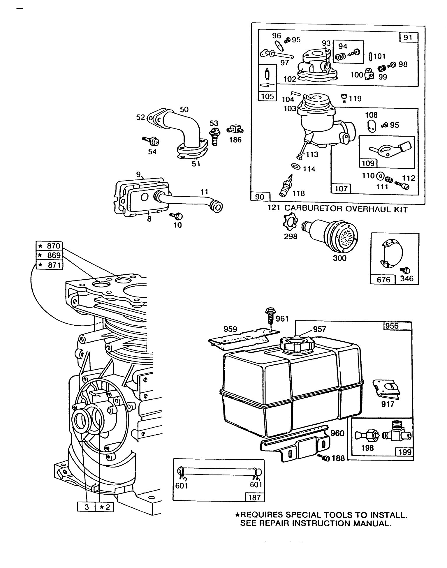 Engine Briggs & Stratton Model 190406 Type 3083-01