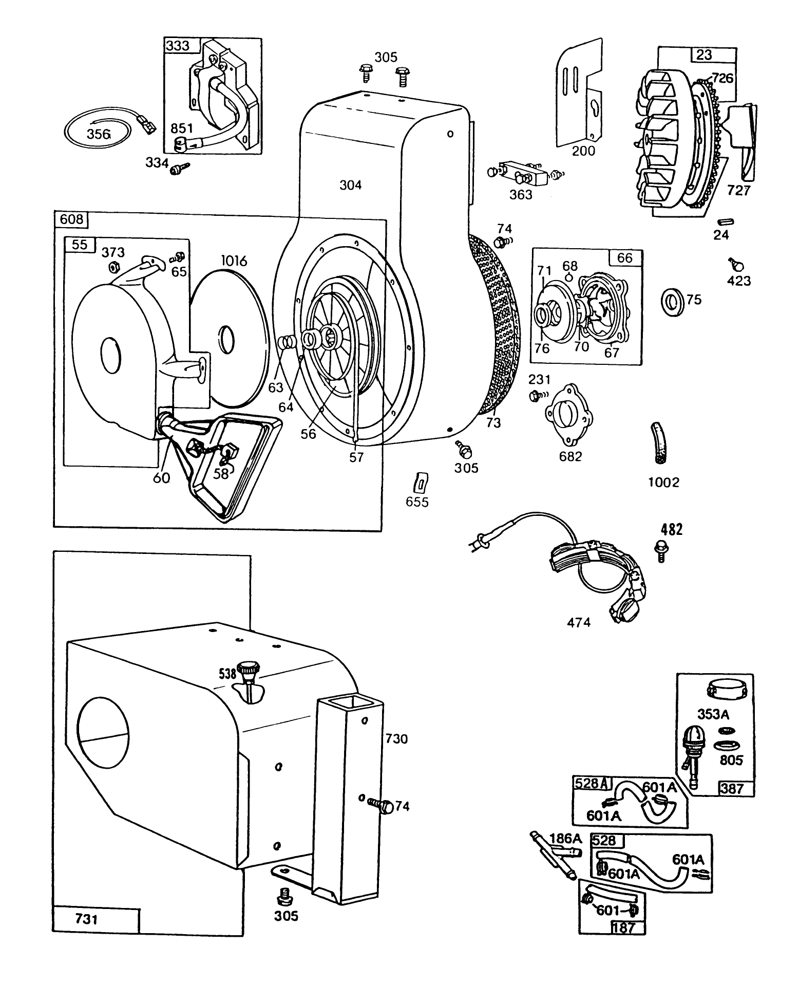 Engine Briggs & Stratton Model 190406 Type 3083-01