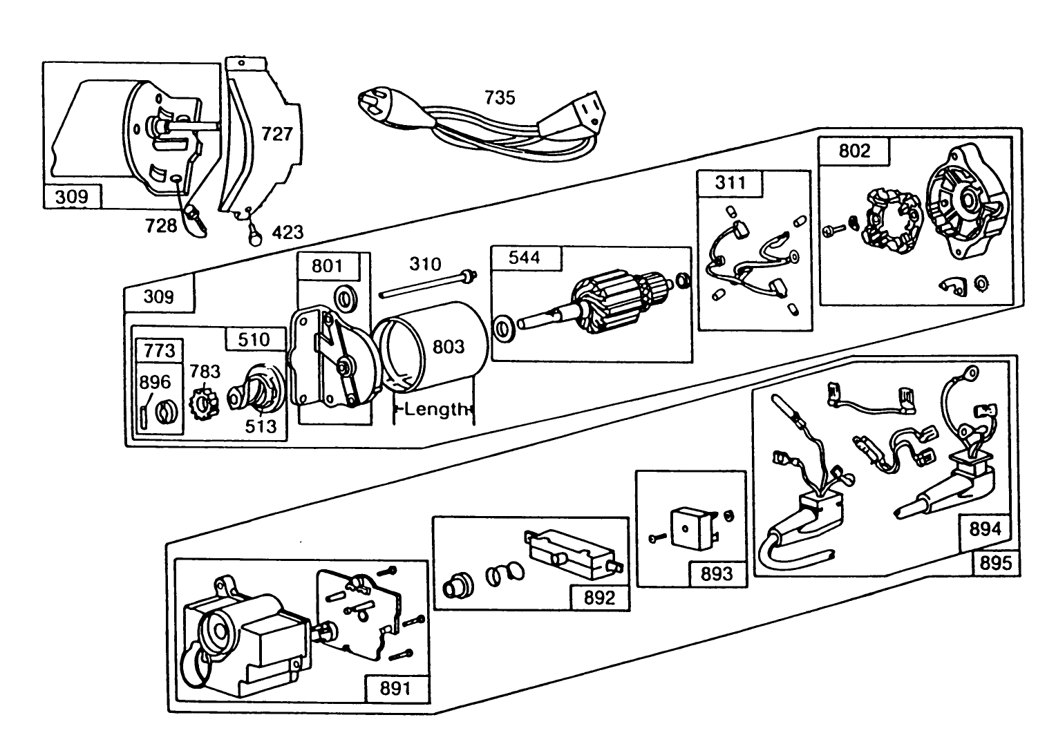 120v Electric Starter Motor No. 396506 (optional)