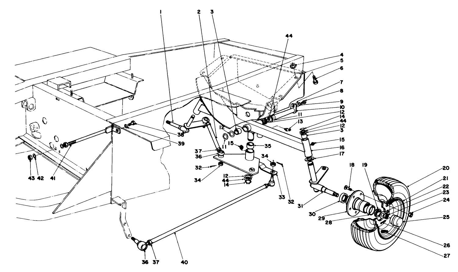 Rear Axle & Wheel Assembly