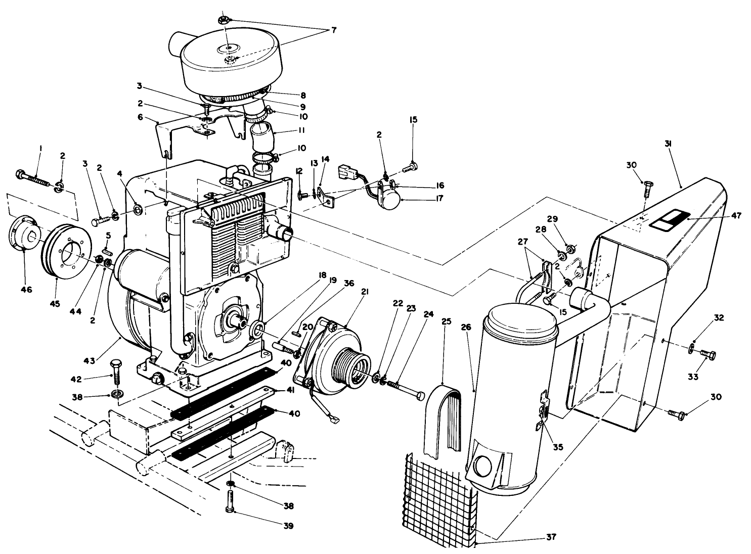 Engine & Clutch Assembly