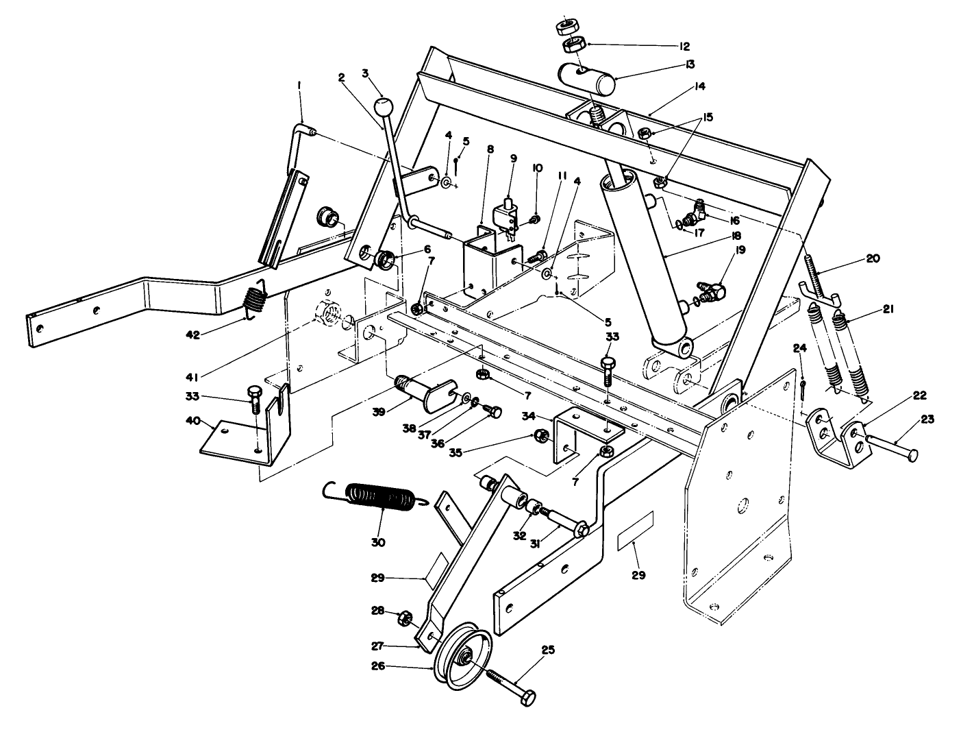 Parking Brake & Lift Frame Assembly