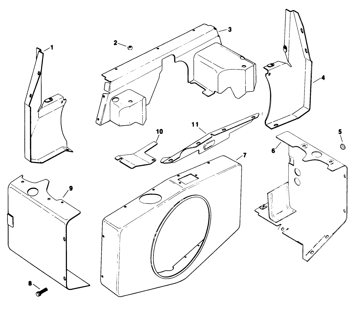 Baffles & Shroud Engine Model No Kt17qs Type No. 24324