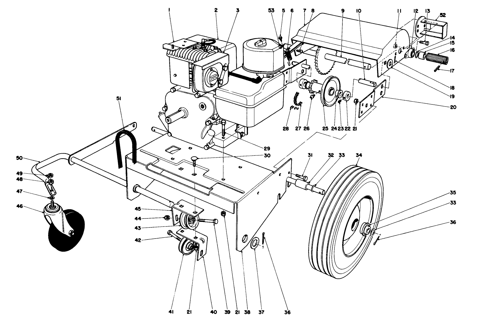 Engine And Base Assembly (model 62923)