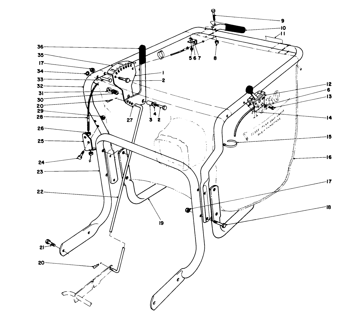 Controls And Handle Assembly (model 62923)