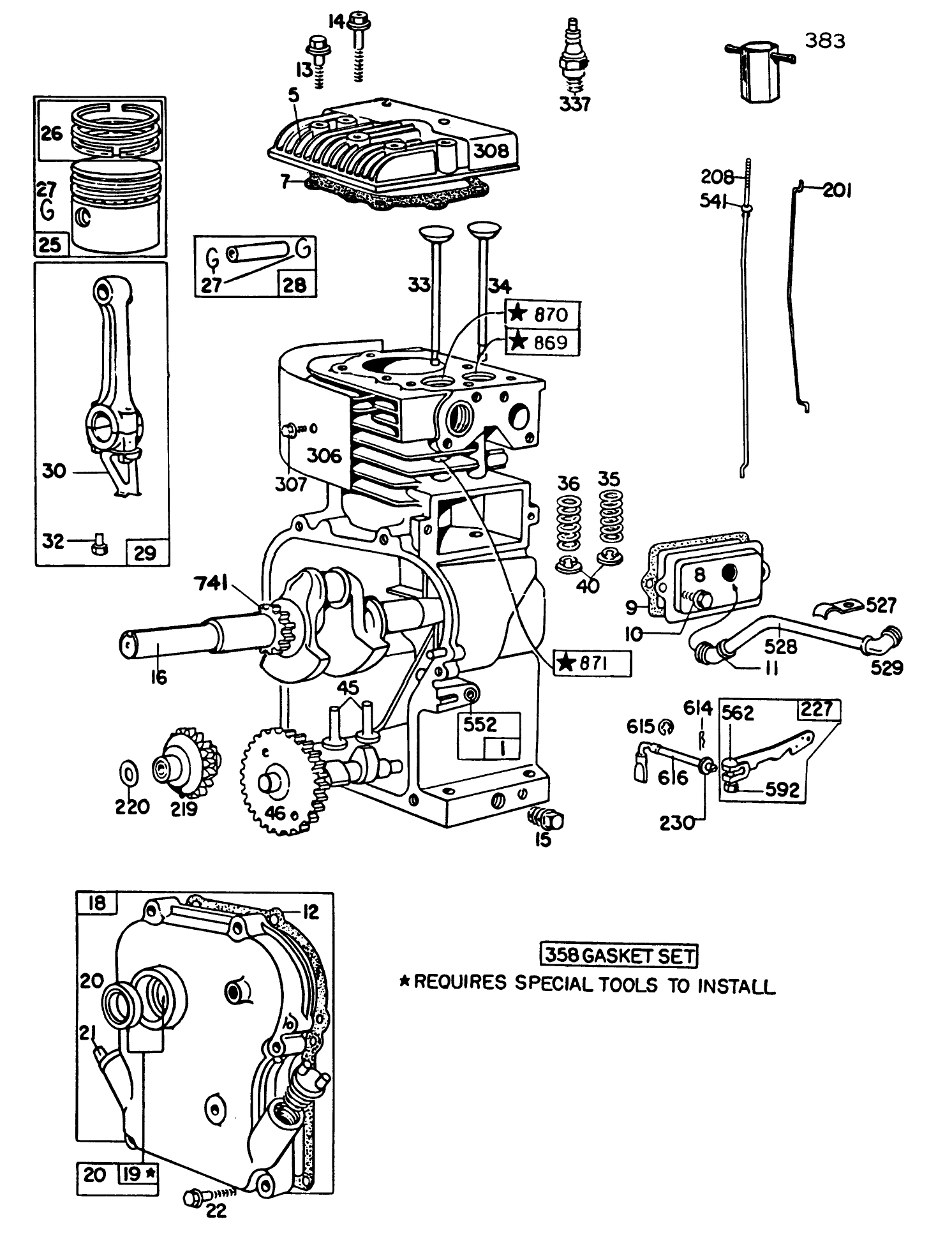 Engine Briggs & Stratton Model No. 130202-1640-01