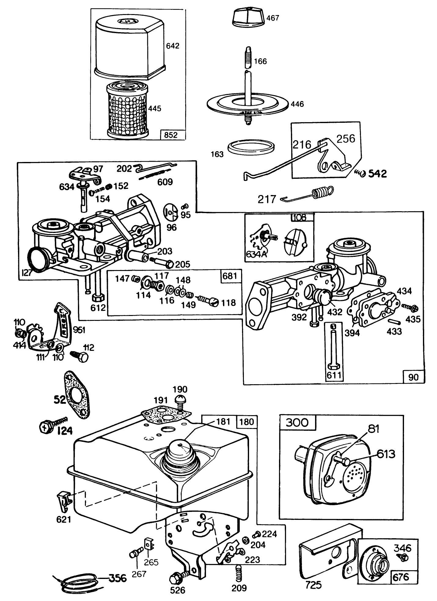 Engine Briggs & Stratton Model No. 130202-1640-01 (continued)