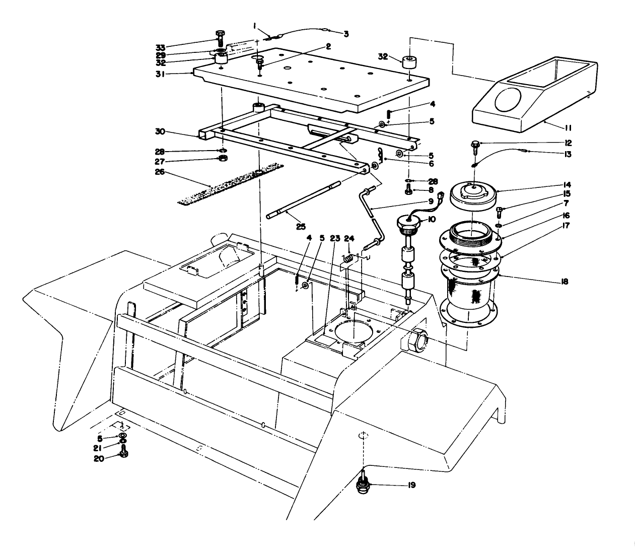 Seat Platform & Filler Cap Assembly