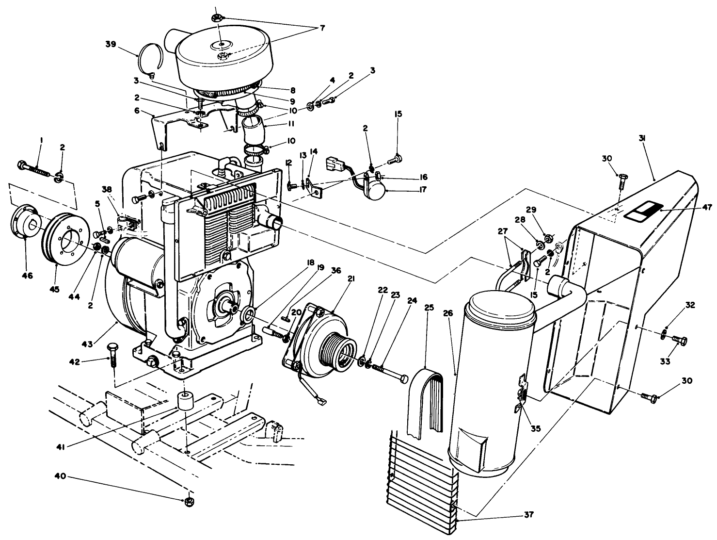 Engine & Clutch Assembly