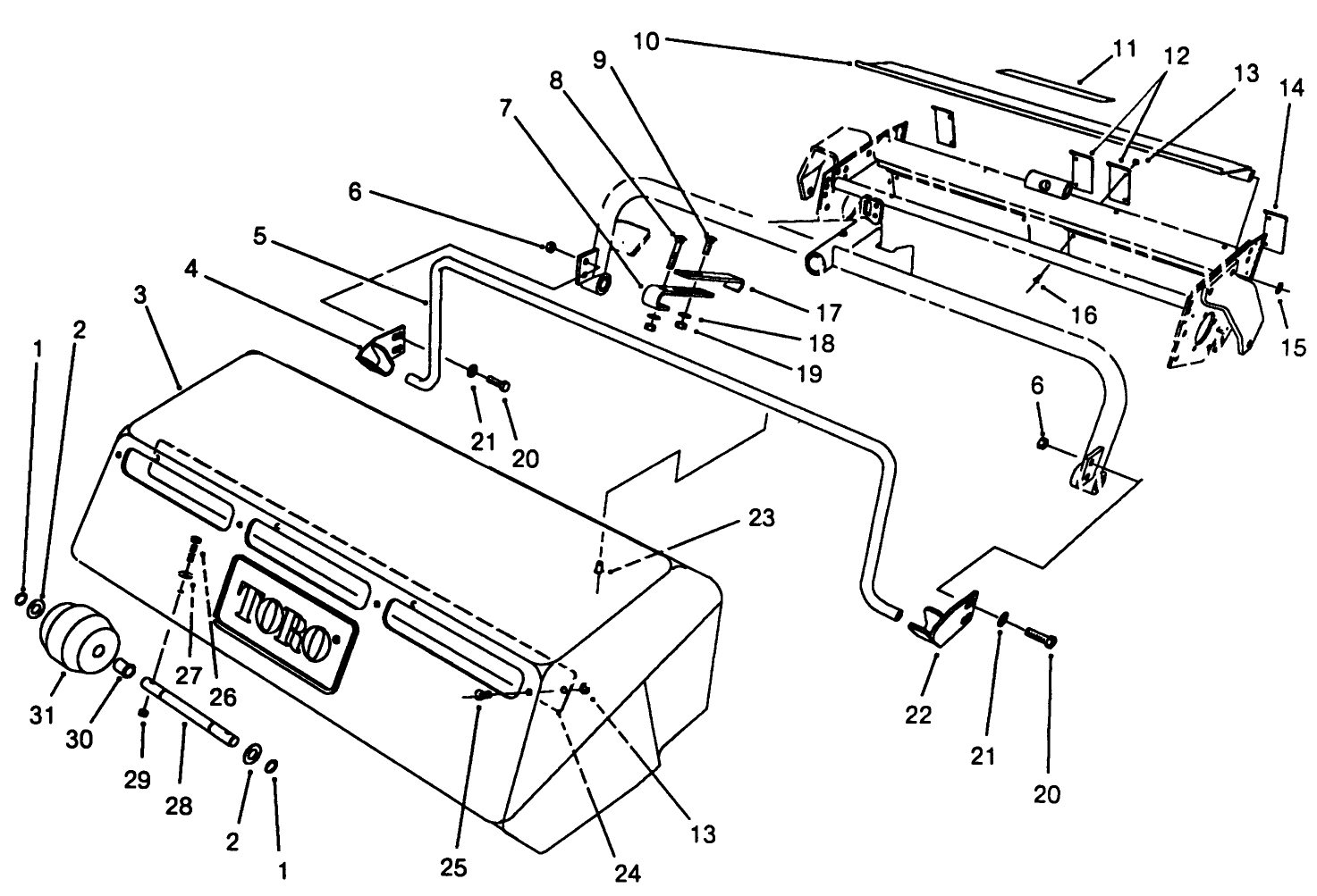 Grass Collection System Model No. 03433à (optional)(front Cutting Unit Basket Assembly)