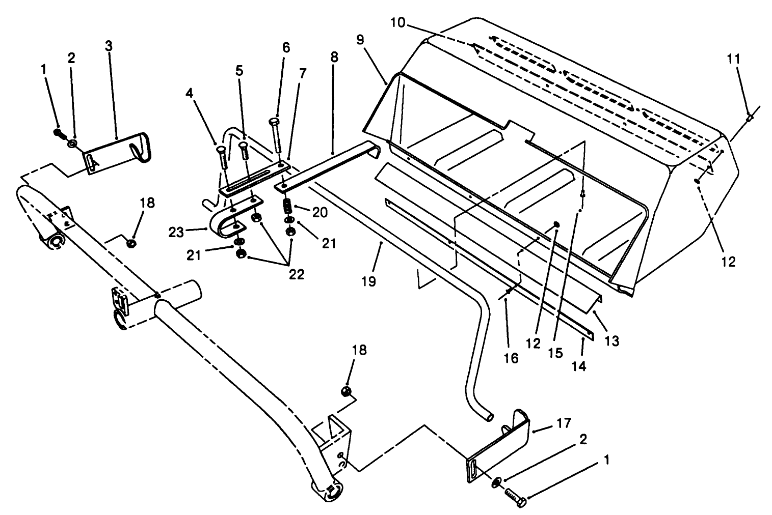 Grass Collection System Model 03433à (opt.)(cont.)(rear Cutting Unit Basket Assembly)