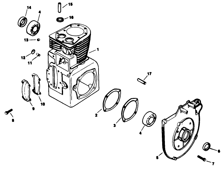 Crankcase Engine Model No. M16 Spec. No. 711526