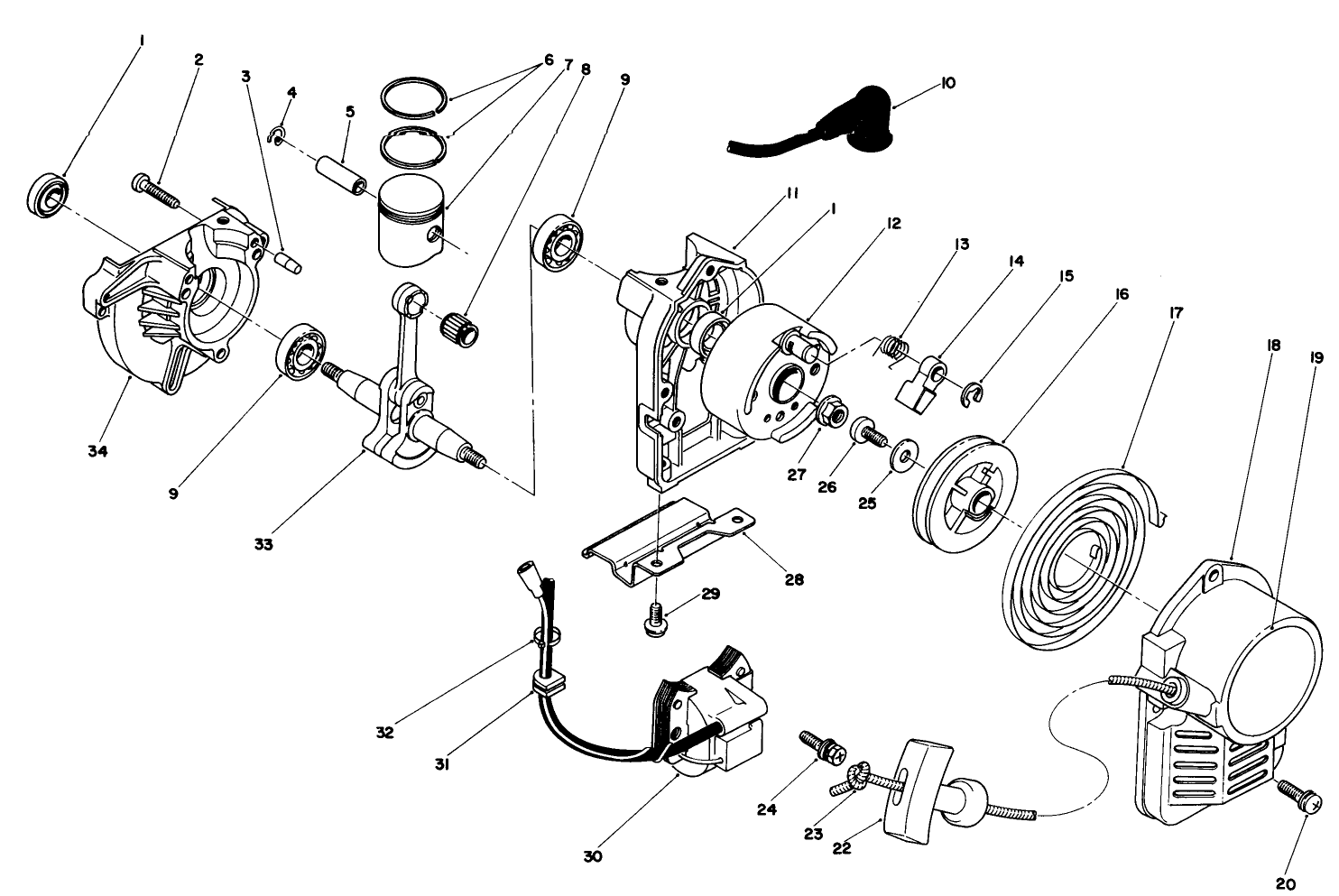 Recoil & Crankshaft Assembly