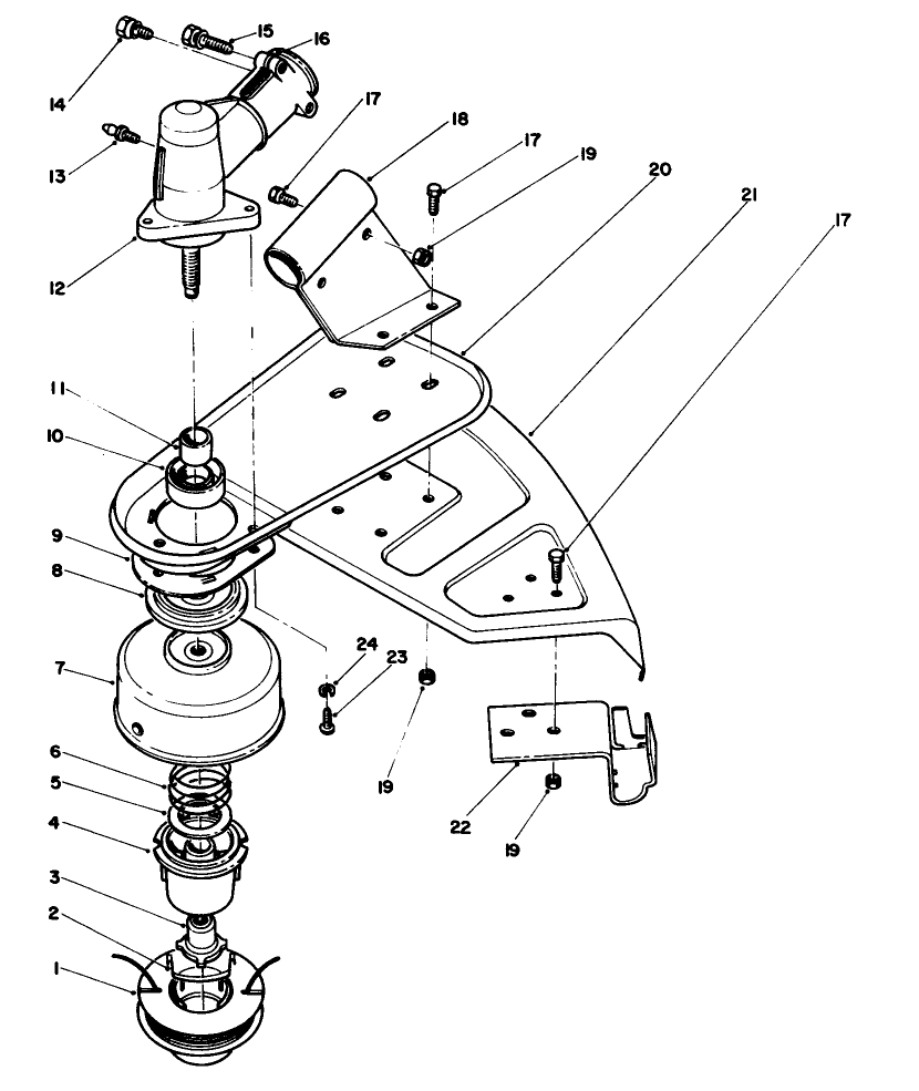 Trimmer Head & Gear Box Assembly