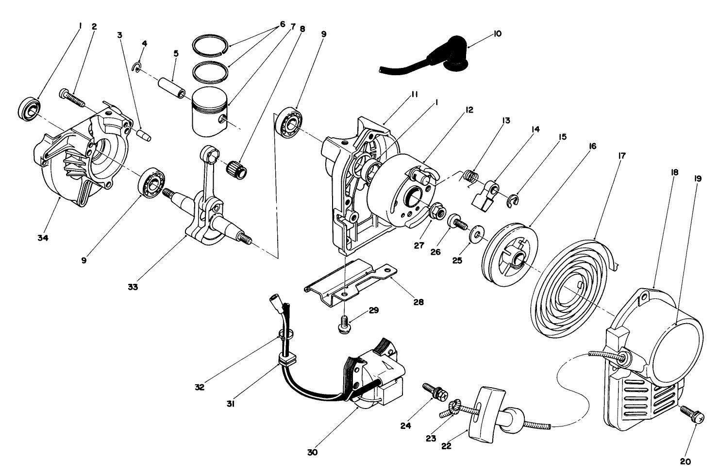 Recoil & Crankshaft Assembly