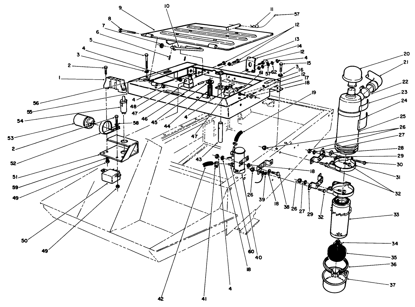 Seat Frame & Air Cleaner Assembly
