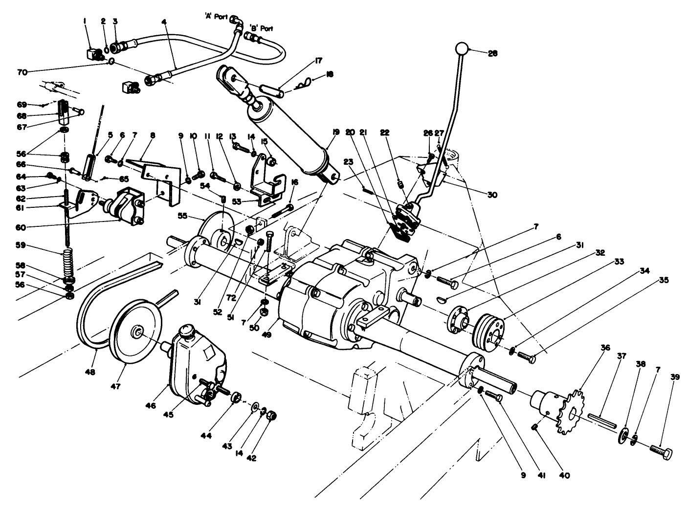 Transaxle, Brake & Pump Assembly