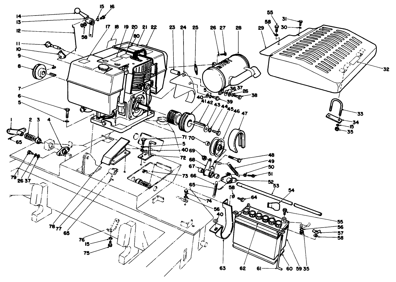 Clutch & Engine Assembly