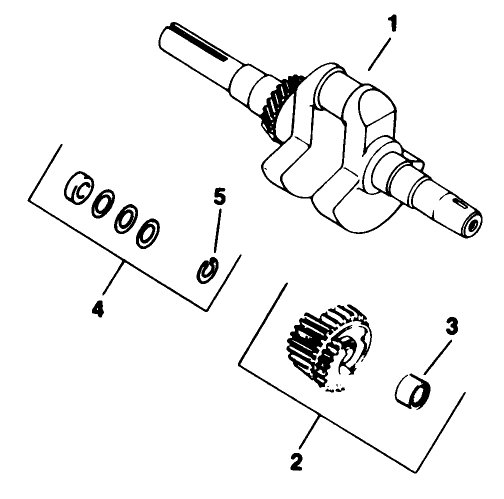 Crankshaft-Engine Model No. M16s Spec No. 711512 (continued)