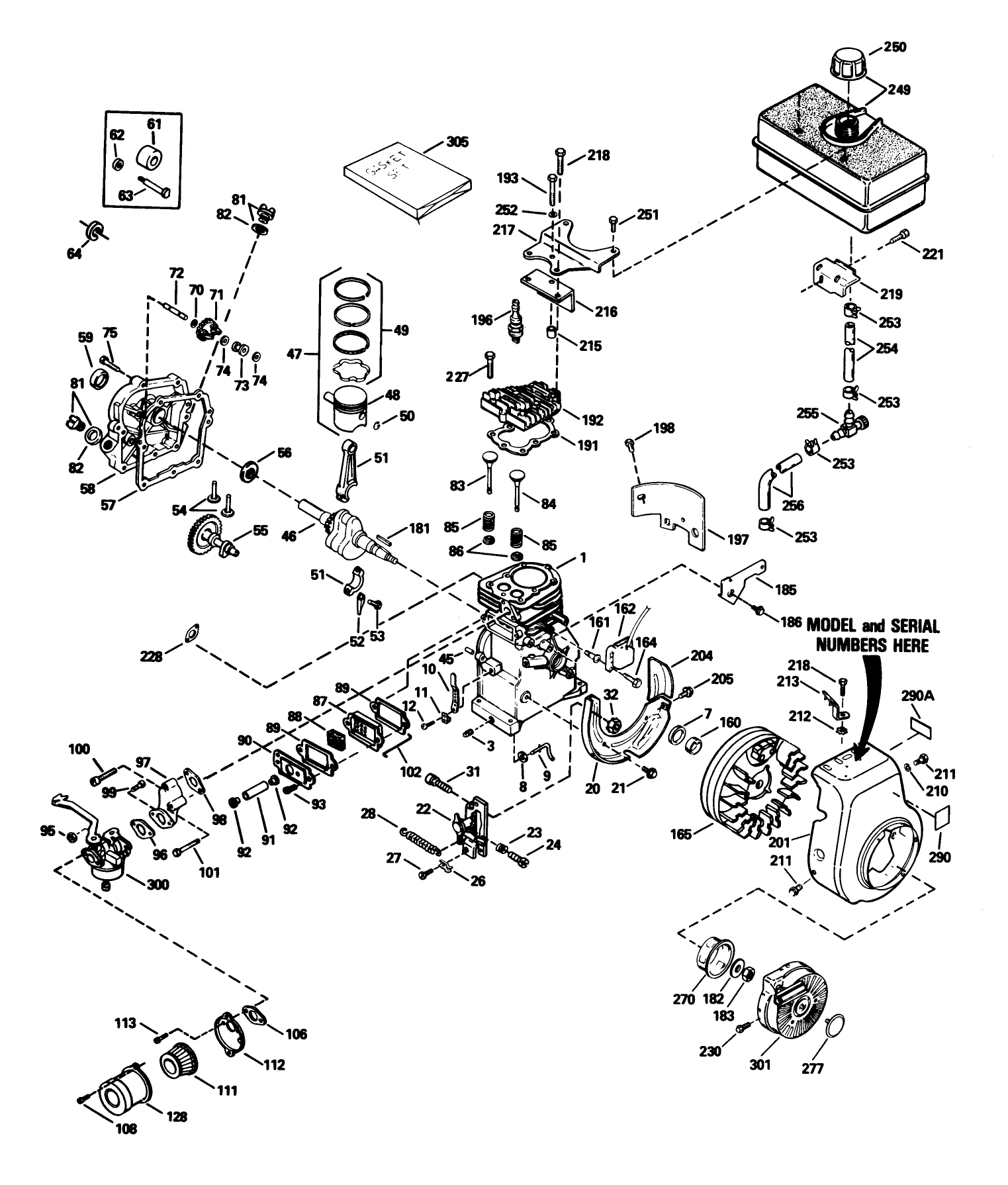 Engine Tecumseh Model No. H35-45492s